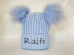 embroidered boys winter hat