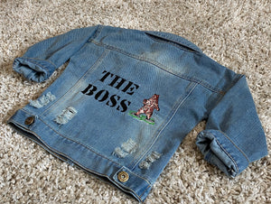 The Boss Embroidered denim jacket