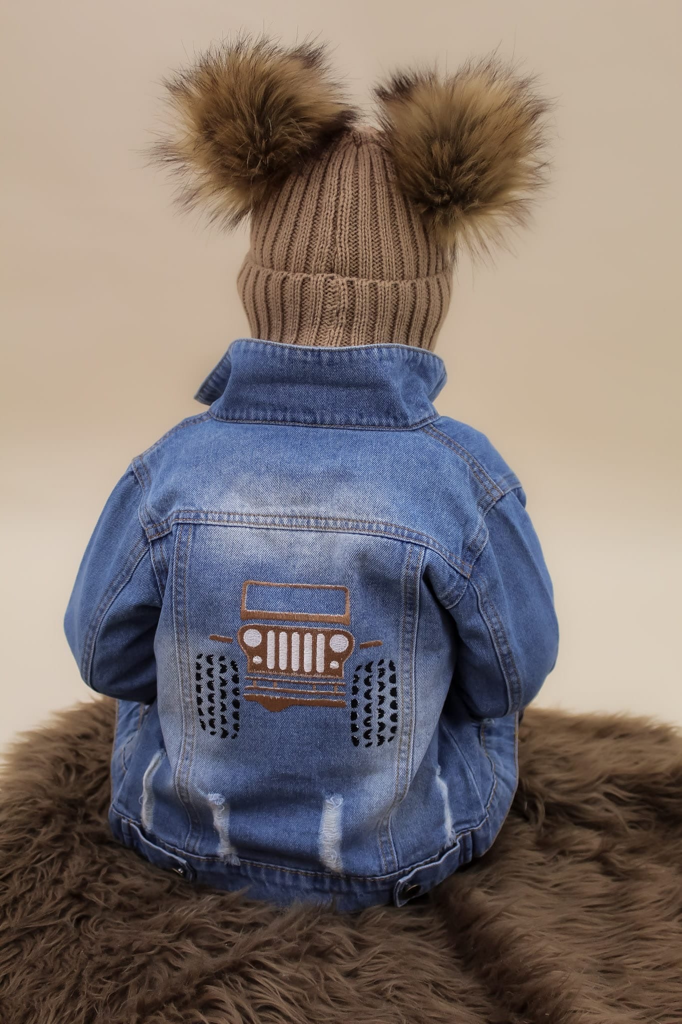 Personalised Baby/Toddler Monster Truck Denim Jacket