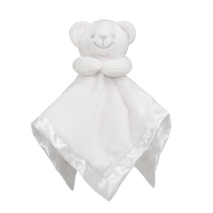 Embroidered Grey Bear with Heart Nose Baby Comforter