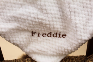 Personalised White and Brown Lion Soft Toy Baby Comforter