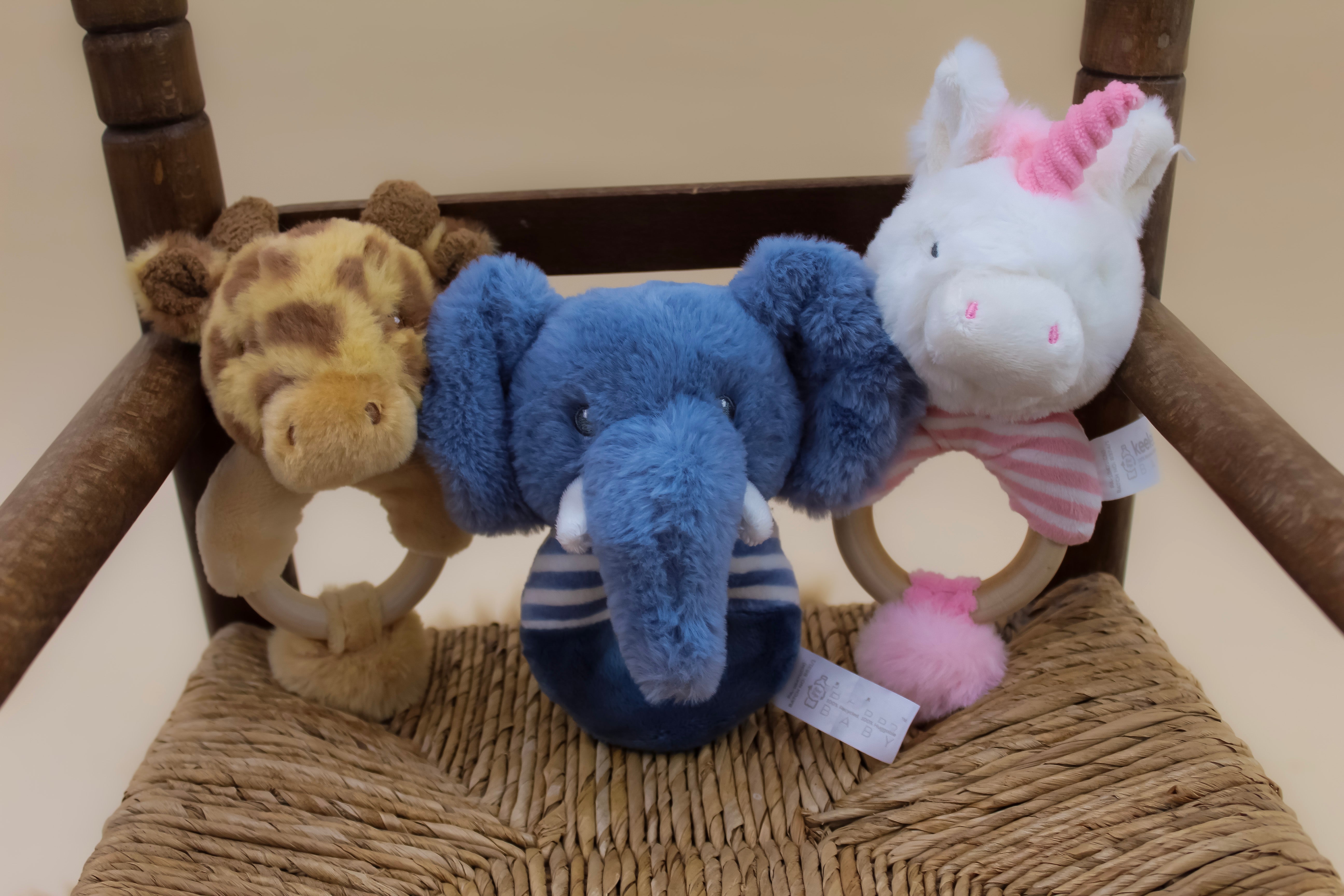Soft Unicorn Wooden Ring Rattle