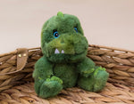 Personalised Green Dinosaur Soft Newborn Toy