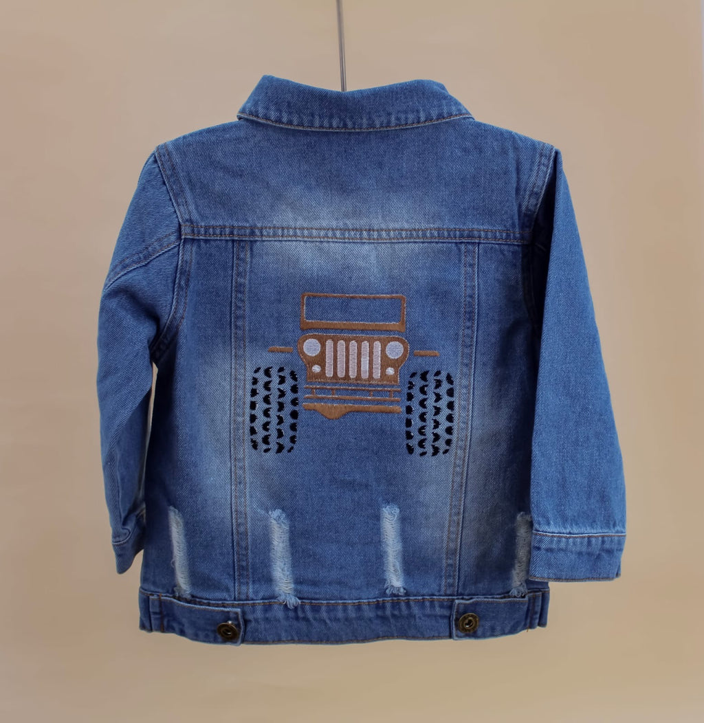 Personalised Baby/Toddler Monster Truck Denim Jacket