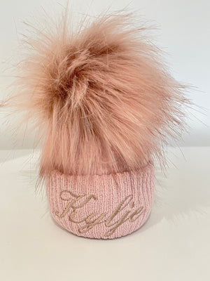 personalised rose gold hat