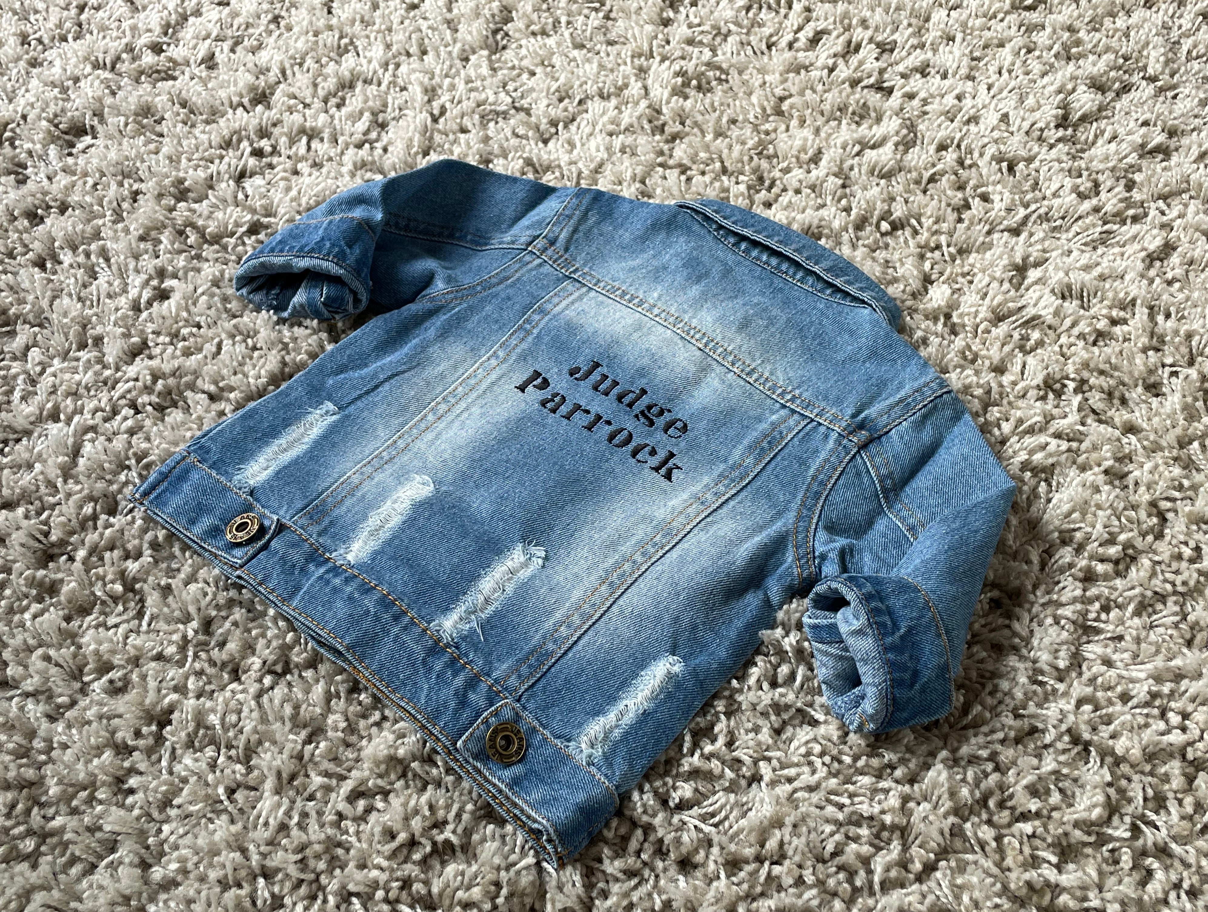 Personalised Baby/Toddler Denim Jacket With Embroidered Name