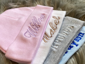 embroidered baby hats