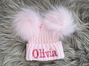 personalised girls winter hat
