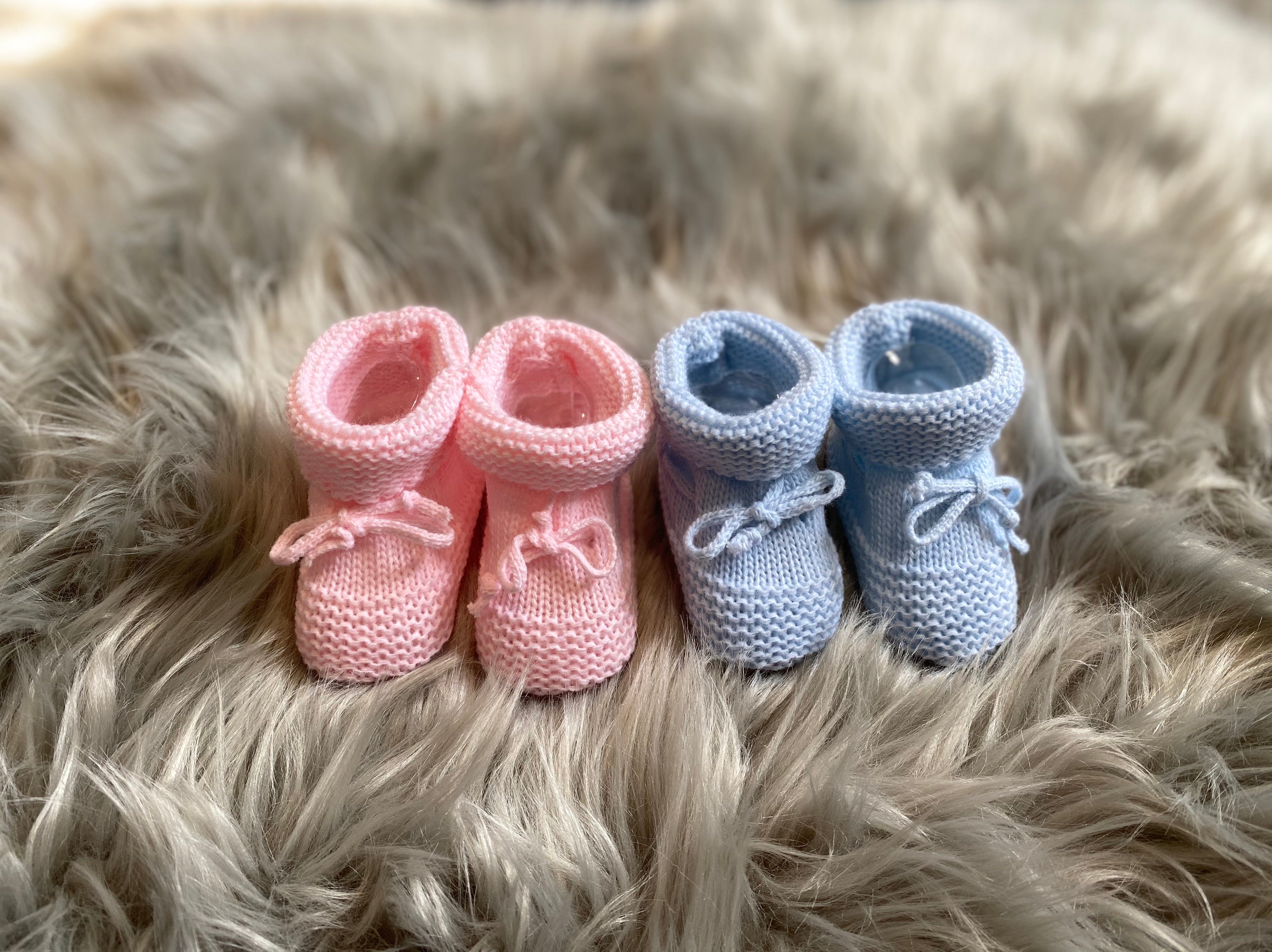 cute knitted baby booties