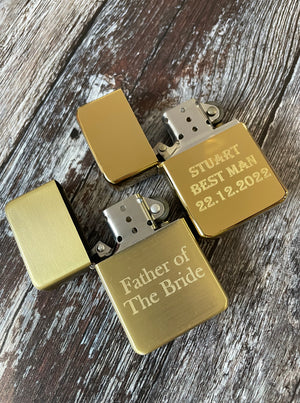 engraved gold lighters