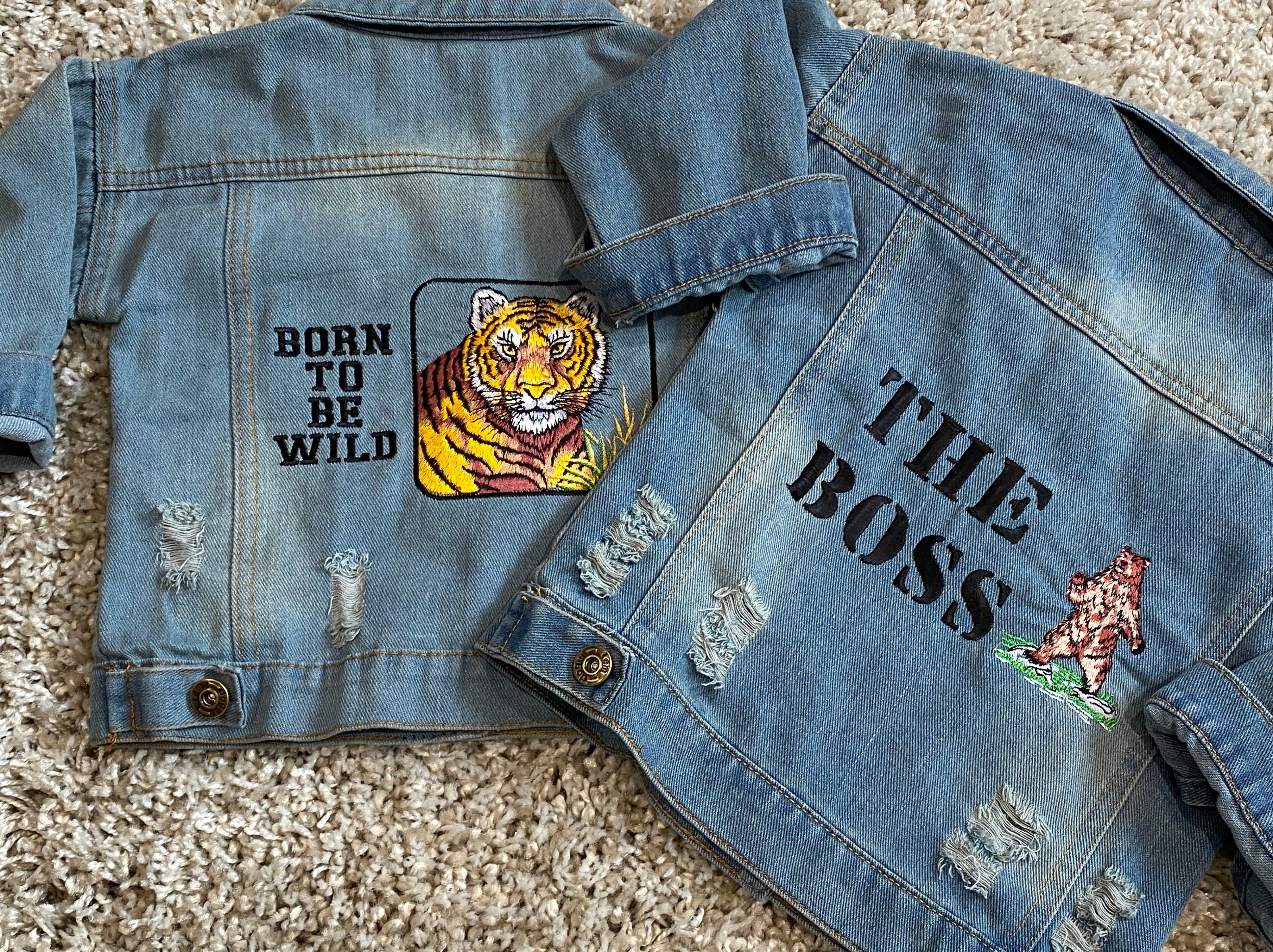 personalised embroidered denim jackets