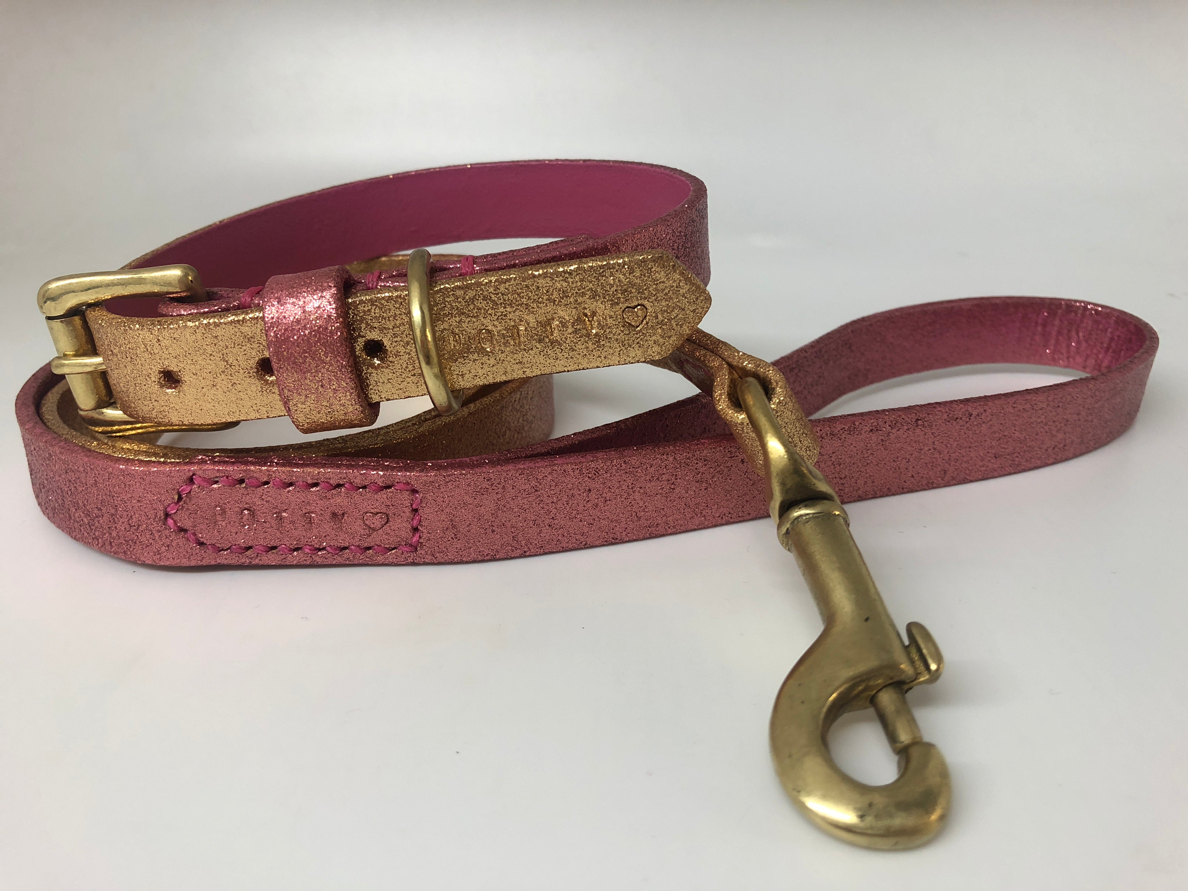 Gold glitter dog sales collar