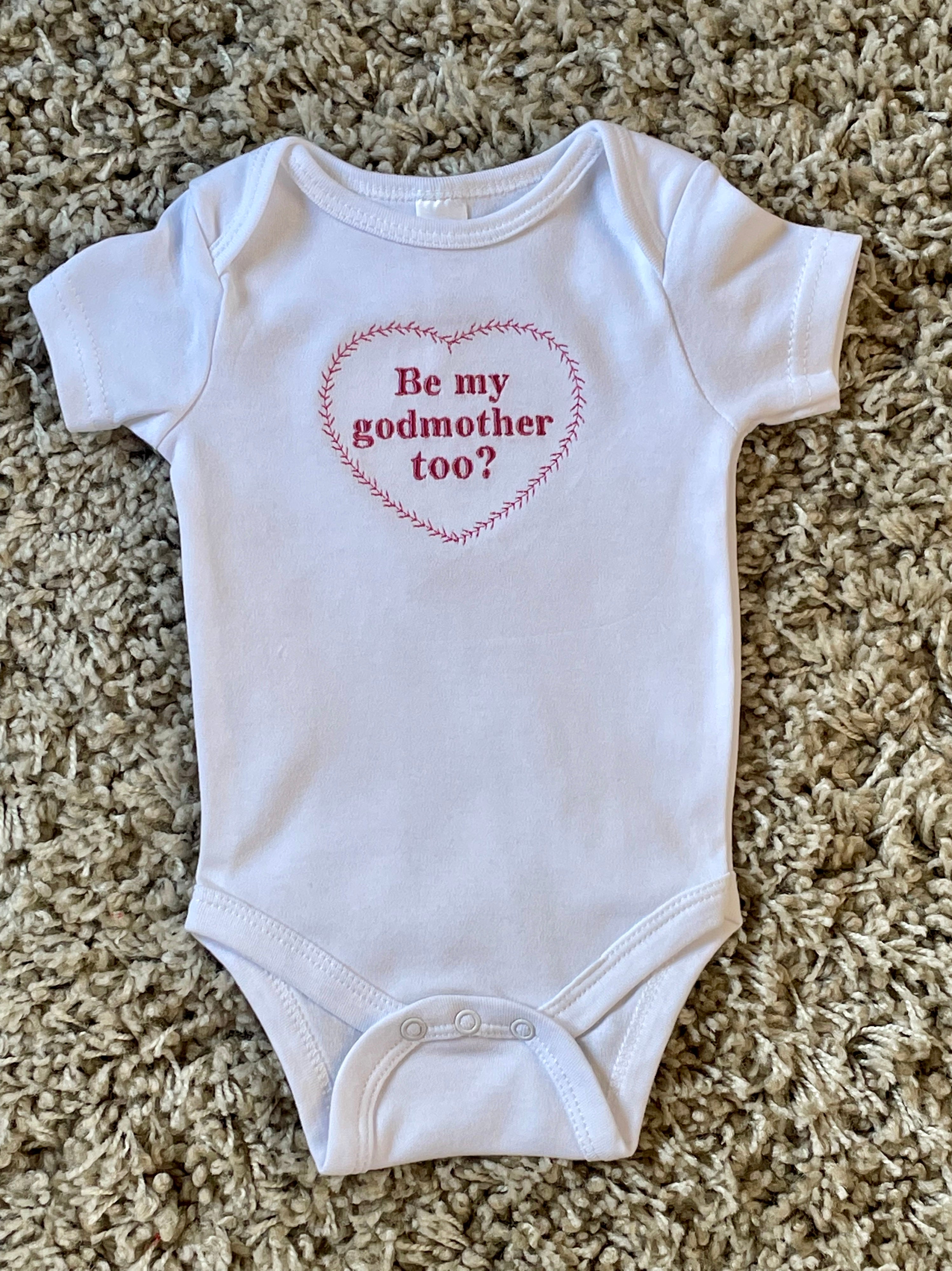 be my godmother personalised baby grow