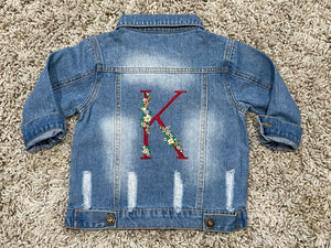 embroidered toddler denim jacket
