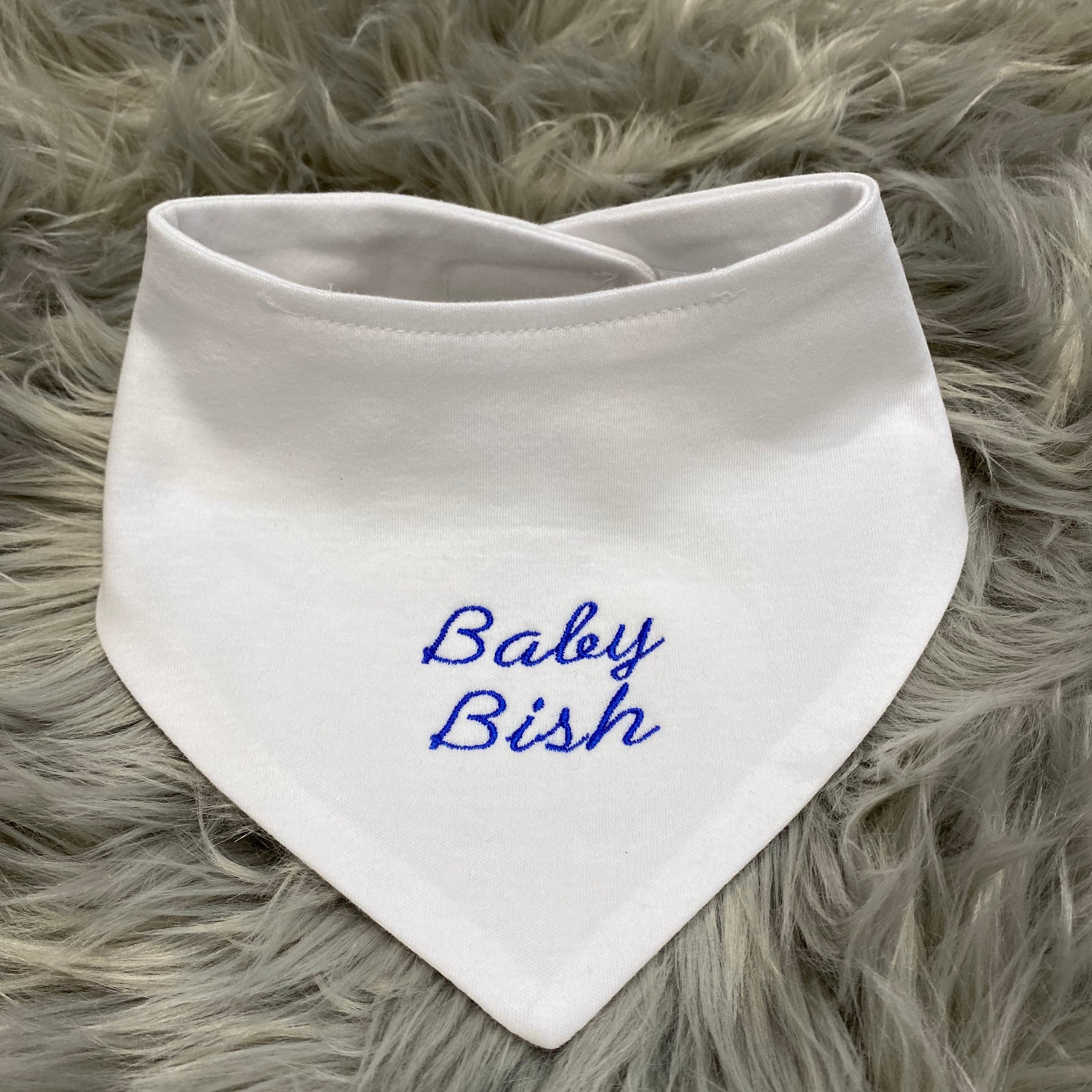 embroidered baby bib