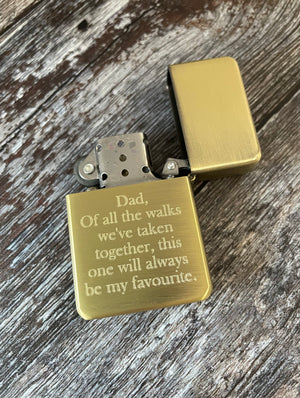 Dad, of all the walks we've taken together this one will always be my favourite lighter