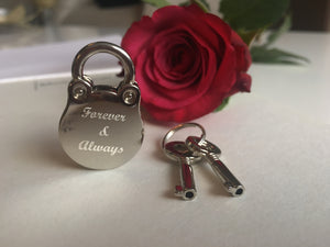 Forever and Always Handcuff Lovelock Keyring