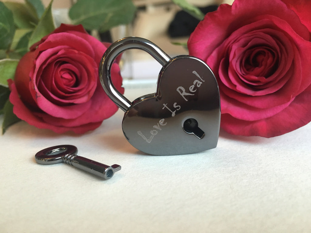 Love Is Real Heart Lovelock Keyring
