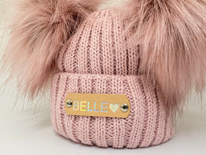 personalised knitted winter hat