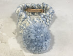 Baby Blue & Cream Knitted Pom Pom Dog Scarf