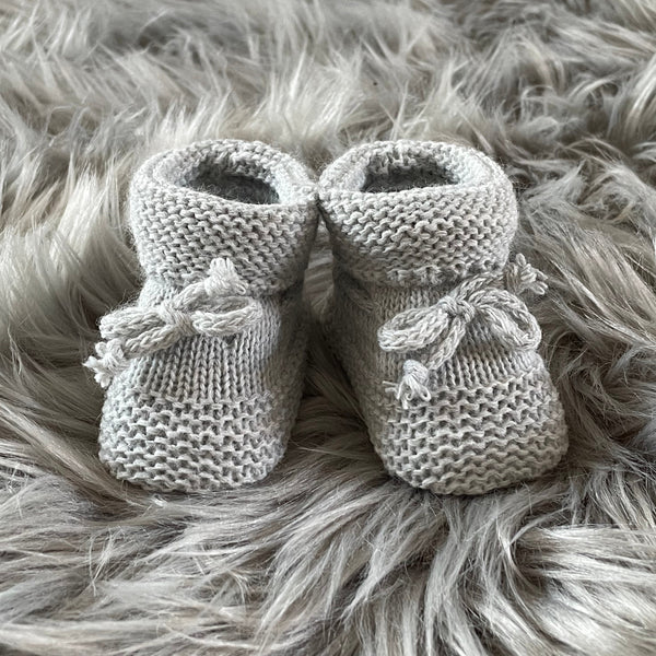 Grey baby booties sales