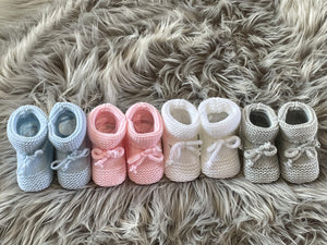 hand knitted baby booties