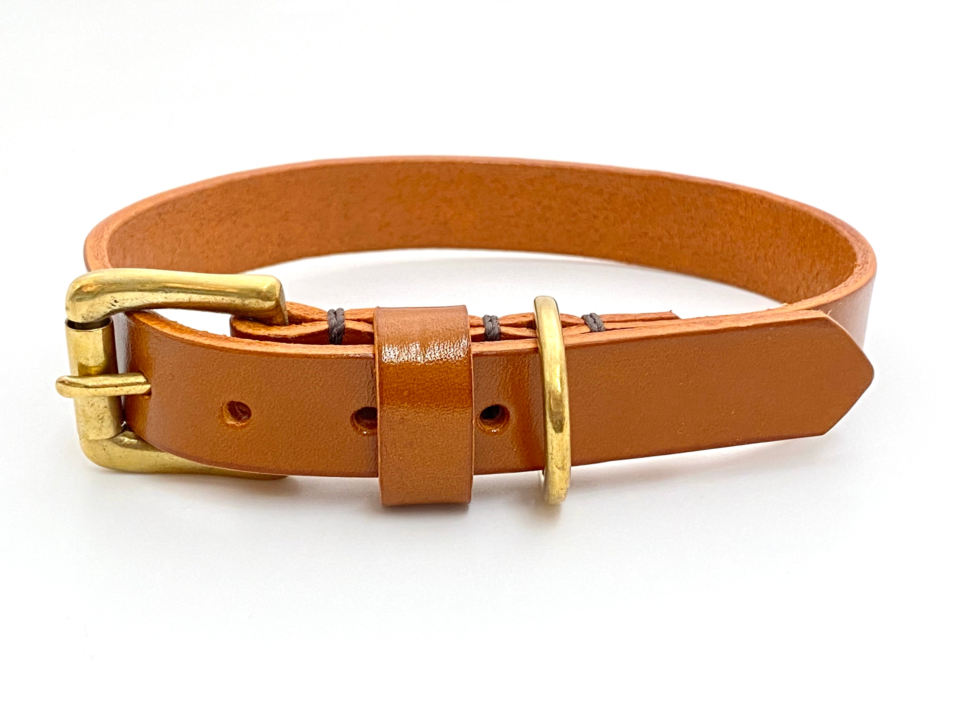 luxury leather dog collar