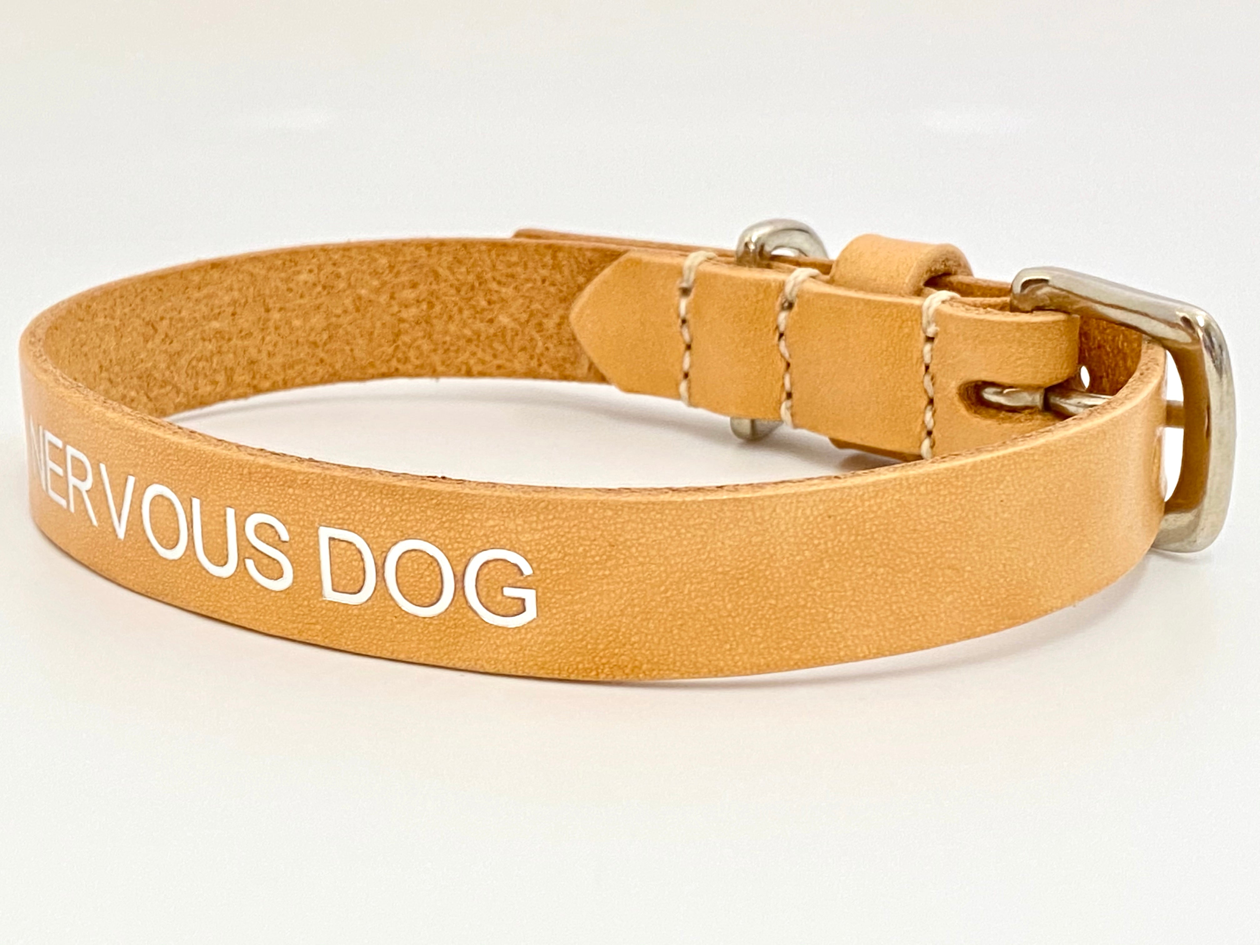 nude leather dog collar
