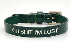funny leather dog collar