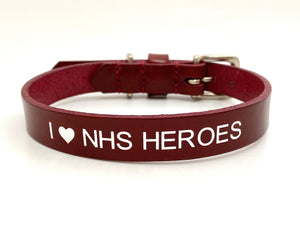 I love NHS heroes dog collar