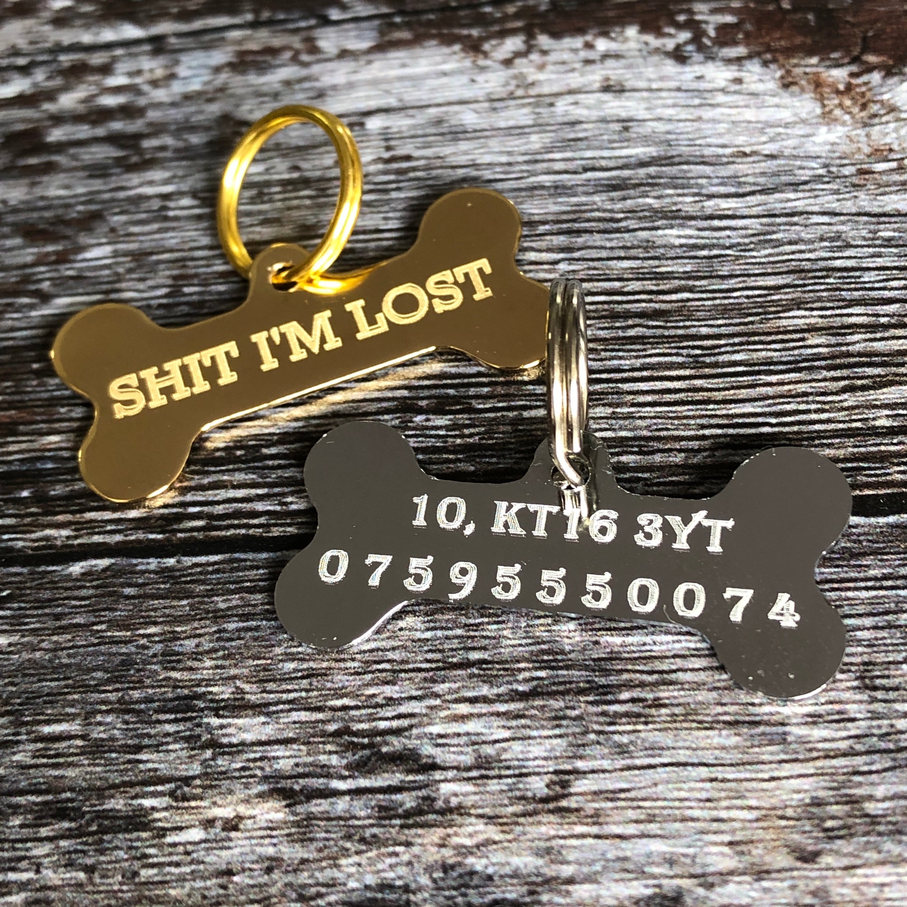 shit im lost dog tag